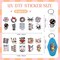 Keychain UV DTF Wraps Stickers - 8 Sheets Baseball Enthusiast Uvdtf Wrap Decals for Blank Keychain Decoration, Share Love Baseball Waterproof Transfer Stickers DIY Motel Keychain Craft Creative Decor